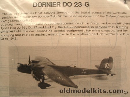 Airmodel 1/72 Dornier Do-23G Bomber - Bagged, 124 plastic model kit